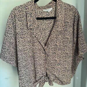Leopard Print Button Up Size 22